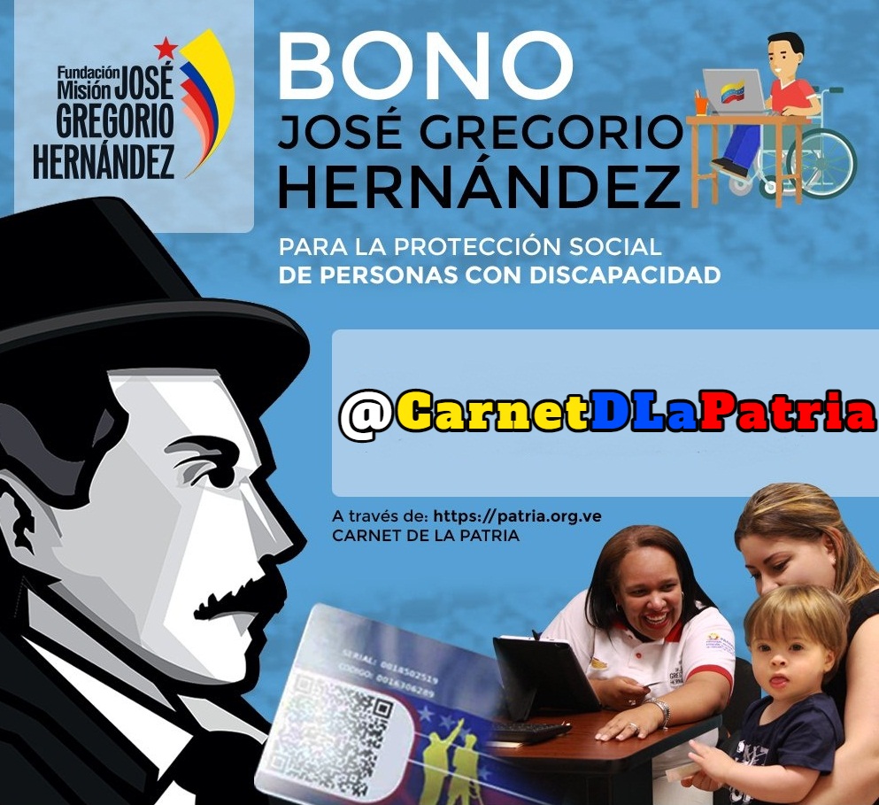 Inicia la entrega del Bono José Gregorio Hernández (marzo 2021) enviado por nuestro Presidente <a href="/NicolasMaduro/">Nicolás Maduro</a> través del Sistema <a href="/CarnetDLaPatria/">Carnet de la patria</a>. 

#FlexibilizaciónParcial Carnet de la patria #15Mar