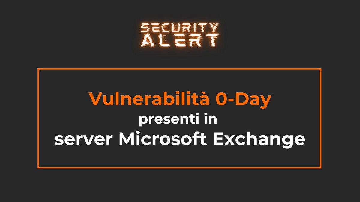 Quali sono le vulnerabilità 0-Day che avrebbero compromesso migliaia di server #MicrosoftExchange? Se nella vostra azienda fate uso di soluzioni Microsoft Exchange (on-premise), vi preghiamo di leggere questo articolo 👉intuity.it/le-vulnerabili…