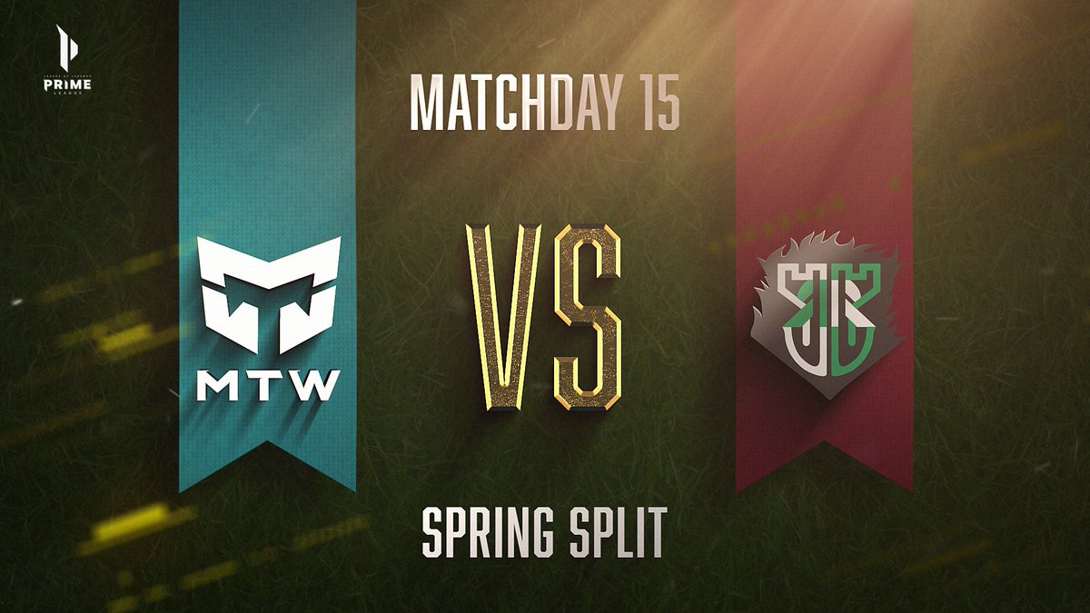 ⚔️ MATCHDAY ⚔️

We got a prime time match against @rule_gg

The incredibly close Spring Split enters its crucial phase. Now it counts. 

Let's keep rolling! ☄️

🕗 08:00 pm
📺 twitch.tv/primeleague

#MTWIN