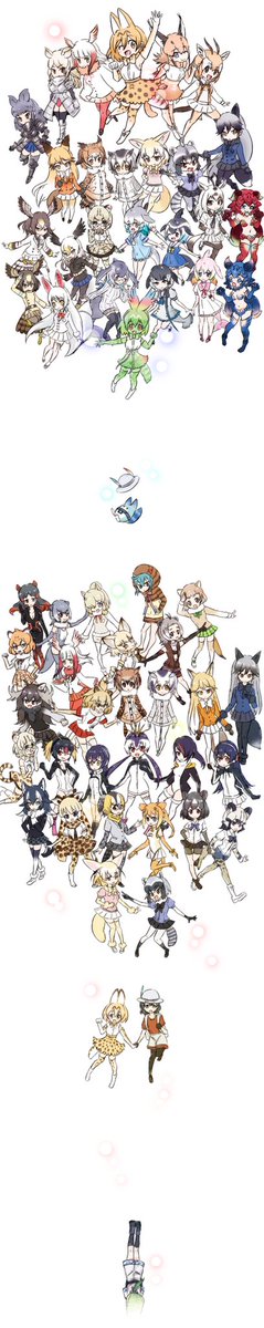 リカオン(けものフレンズ) ,アルパカ・スリ(けものフレンズ) ,ヒグマ(けものフレンズ) ,カラカル(けものフレンズ) ,キタキツネ(けものフレンズ) ,キンシコウ(けものフレンズ) ,タイリクオオカミ(けものフレンズ) ,フンボルトペンギン(けものフレンズ) ,トキ(けものフレンズ) ,ライオン(けものフレンズ) ,ヘラジカ(けものフレンズ) ,スナネコ(けものフレンズ) ,ハシビロコウ(けものフレンズ) ,ギンギツネ(けものフレンズ) ,コツメカワウソ(けものフレンズ) ,ツチノコ(けものフレンズ) 「🐾けものフレンズプロジェクト6周年🐾
✨出会えた奇跡に感謝を✨

#けもフレ」|Honokaのイラスト