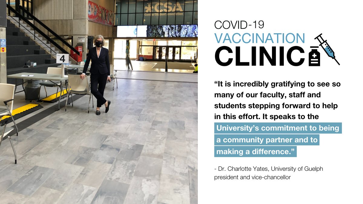 uofg's tweet photo. With the opening of the #UofGVaccineClinic today, we are so grateful for the #UofG community members who are assisting with clinic operations. Thank you!

Learn more: https://t.co/iYfVFEGpdY https://t.co/5KoLS93uKh