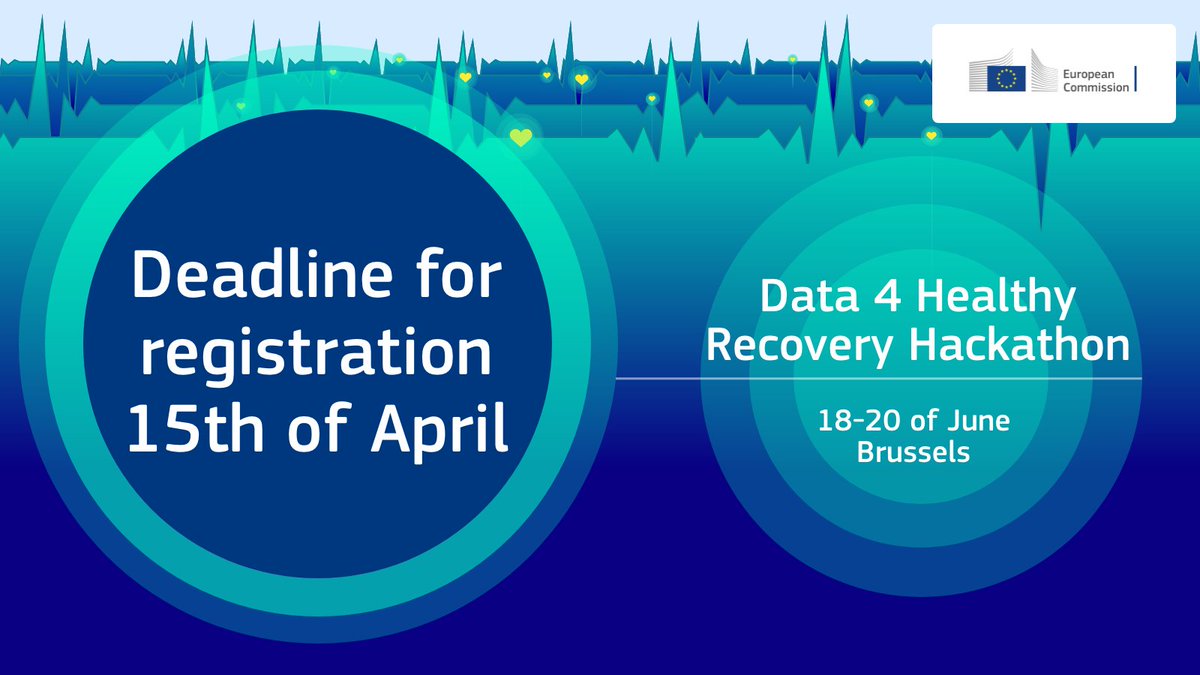 Are you an SME's interested in smart health⚕️💻?
Join the best hackathon in 2021 #data4Eurecovery!

⏰ Deadline for applications is 15 April 
All info👉eventornado.com/event/data-4-h…
 #COSME_EU