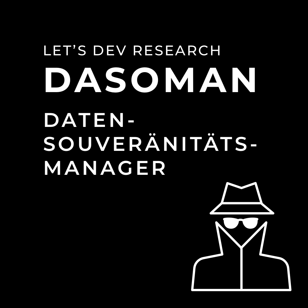 „Daten-Souveränitäts-Manager“ – Wie der Nutzer wieder die Souveränität über seine Daten erhält. 🔍

Das Fördervorhaben DASOMAN wurde 2020 abgeschlossen. Zwei Jahre lang haben wir mit unseren Kooperationspartnern daran entwickelt.

Eine Zusammenfassung: letsdev.de/blog/daten-sou…