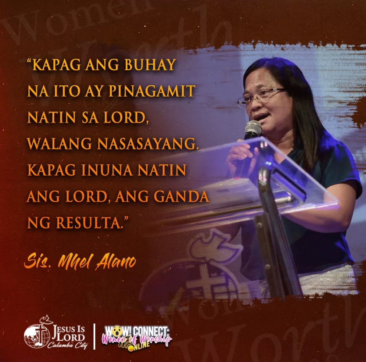 JILCalamba's tweet photo. Last night’s takeaway from our Women’s connect: 

#WOW #WomenOfWorth #Unique #iHope #PreparedForEternity https://t.co/cKJL46a10E