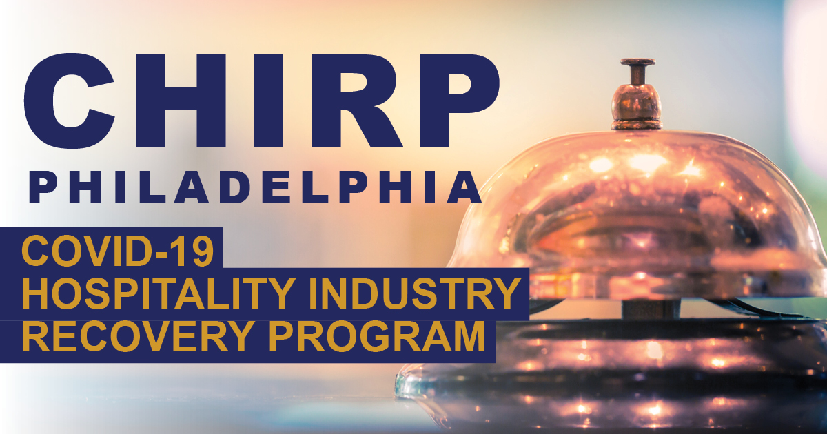 PIDCphila's tweet photo. New grant funding is now available for eligible businesses in the hospitality industry. Apply now to the PA COVID-19 Hospitality Industry Recovery Program (CHIRP), which offers grants ranging from $5k to $50k per hospitality business. https://t.co/ijtJNW67Z0   #PHLCommerce https://t.co/WZK92ArdSg
