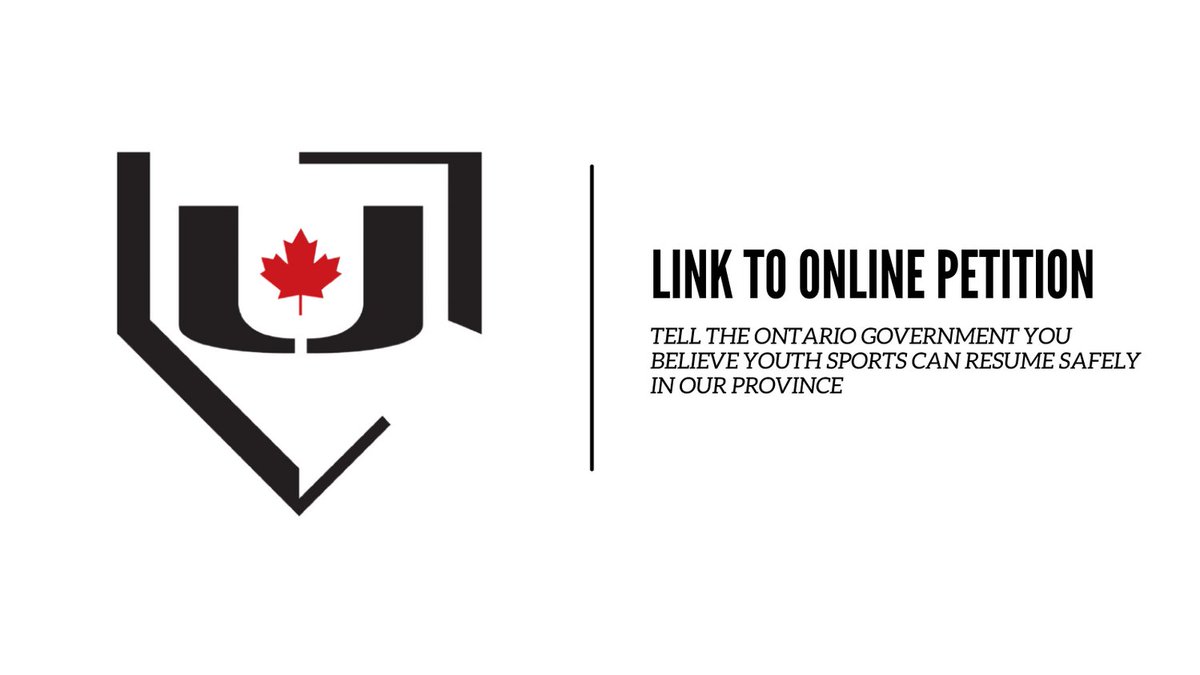 We encourage everyone to voice their beliefs on the safe resumption of youth sports in the province of Ontario. Here is a link to a form that will send directly to your MPP and the Ford government. supportkidssports.ca