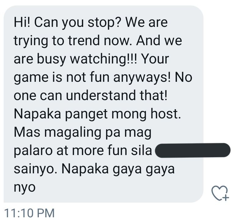 Vhannzie's tweet photo. Hi guys!

Will be stopping right now. I cant see these thing on my DMs. Sorry to bother y'all. I should bring tele here. 

Dont worry, we will continue to do the G.A. but i think right now is not a good time. 

Sorry and thank you for the short time. Will be deleting tweets na. https://t.co/m7LAzDOXGG