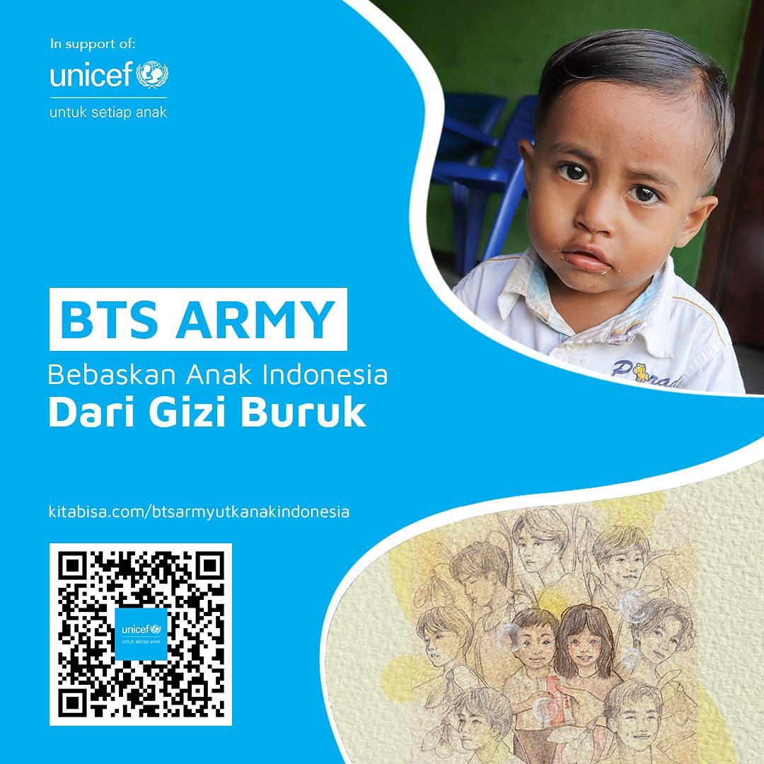 MK__mkarina's tweet photo. I'm proud to be a part of @ArmySenyum who work together with @UNICEFIndonesia in a program providing RUTF(Ready to Use Therapeutic Food)to Indonesian children who are malnourished same as my role model @BTS_twt who has partnered with @unicef since 2017 to campaign #EndViolence. https://t.co/oL8Tkr9mN5