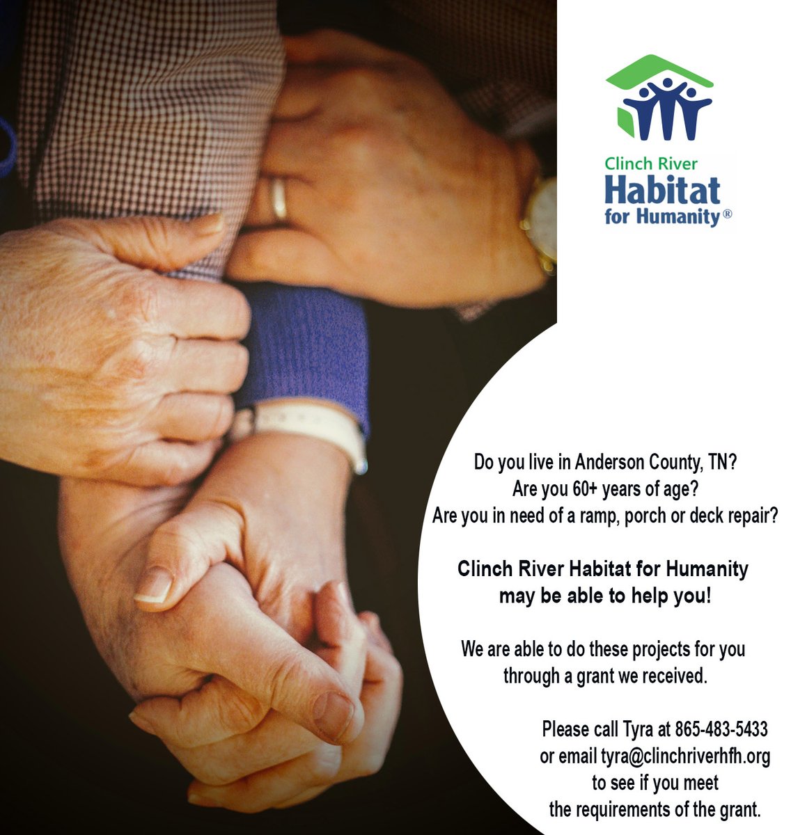 ClinchriverHFH's tweet photo. Aging in place. We can help! https://t.co/KMdZrmdU2d