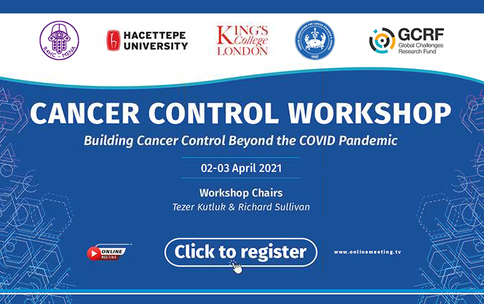 #INVITATION Join the workshop about the current status &amp; future of #CancerControl &amp; the effects of #COVID19, organized by <a href="/Hacettepe1967/">Hacettepe Üniversitesi</a> w/ <a href="/KingsCollegeLon/">King's College London</a> &amp; funded through <a href="/r4hcmena/">R4HC-MENA</a> &amp; Turkish Association for #Cancer Research &amp; Control on 2-3 April👉 onlinemeeting.tv