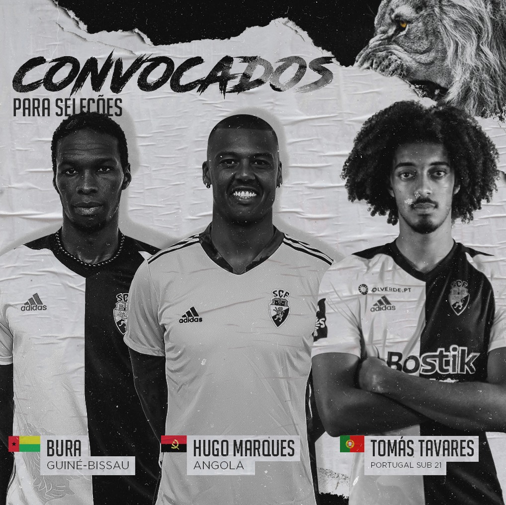 SCFarense_'s tweet photo. #LeõesDeFaro nas suas respectivas Seleções Nacionais! 🦁🌍

🇬🇼 #Bura
🇦🇴 #HugoMarques
🇵🇹 #TomásTavares

#SóOsDurosVencem https://t.co/bMB8Ud5hcF
