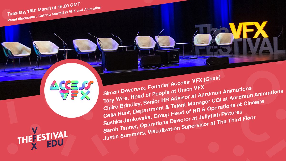 Interested in getting started in #VFX and #Animation?...🤔

Join the @AccessVFX panel discussion at this #VFXFestival event specially for school and college students

Get tickets now at thevfxfestival.com
