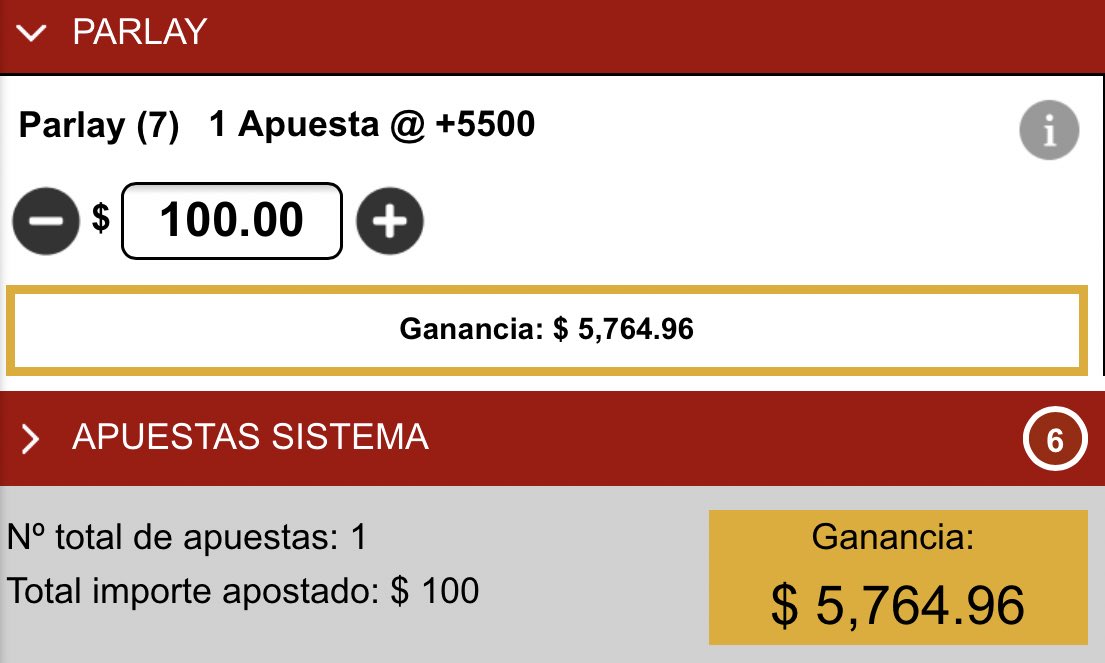 LaMeraFiera's tweet photo. PARLAY SOÑADOR. 

Semana nueva, metas nuevas. 

Si llegamos a 500 interacciones lo subo, si no llegamos se los mando a todos los que den Rt 

VAMOOOOOOOOS https://t.co/pdrdsXoTXk