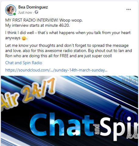 Truthbombs2021's tweet photo. Me on the other side of the microphone. 6+ minutes me talking about Feminine Empowerment and the truth about your worth! Starting at minute 46:20. Special thanks to @ChatandSpin you guys rock! #womancoach #worthiness #empowerment #lifecoaching #confidence #selfworth #selflove https://t.co/S7ebR12r0U