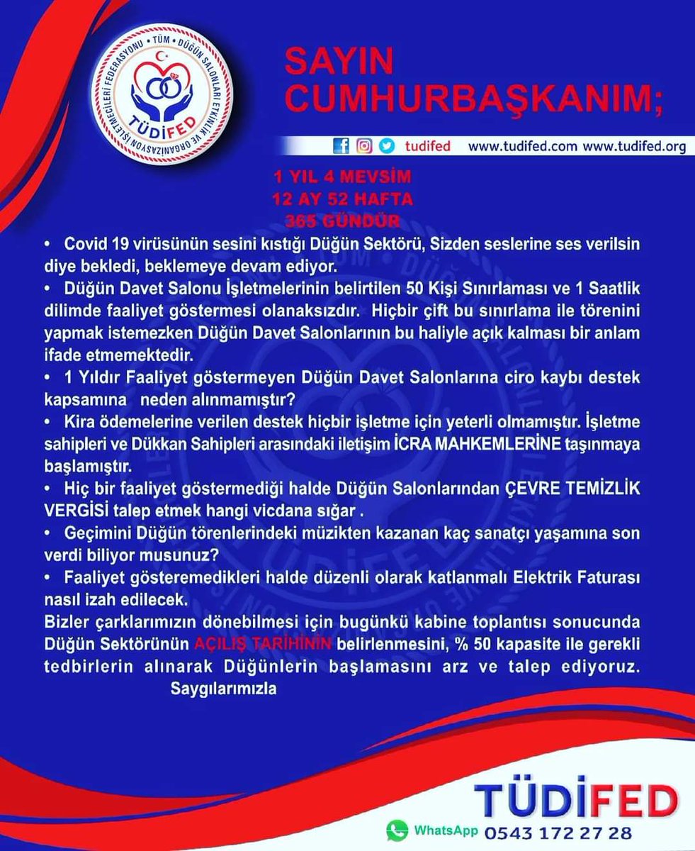 SAYIN DEVLET  BÜYÜKLERİMİZDEN RİCAMIZ “AÇILIŞ TARİHİMİZİN BELİRLENMESİ  🙏🏻🙏🏻🙏🏻
<a href="/rterdogan/">Recep Tayyip Erdoğan</a> <a href="/drfahrettinkoca/">Dr. Fahrettin Koca</a> <a href="/suleyman_soylu/">suleymansoylu</a> <a href="/fatmasahin/">Fatma Şahin</a> @cbyfuatoktay <a href="/mehmetersoytr/">Mehmet Nuri Ersoy</a>
<a href="/kursatkirbiyik/">H. Kürşat KIRBIYIK</a> <a href="/pekcan/">Ruhsar Pekcan</a>