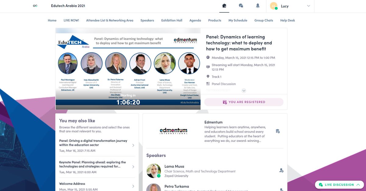 We're delighted to be contributing to a panel session at #EduTechArabia. Join us at 12:15pm-1:00pm GMT where we will share experience and best practices and discuss the dynamics of learning technology and how to get the maximum benefit. 

<a href="/EduTechArabia/">EduTech Arabia</a>