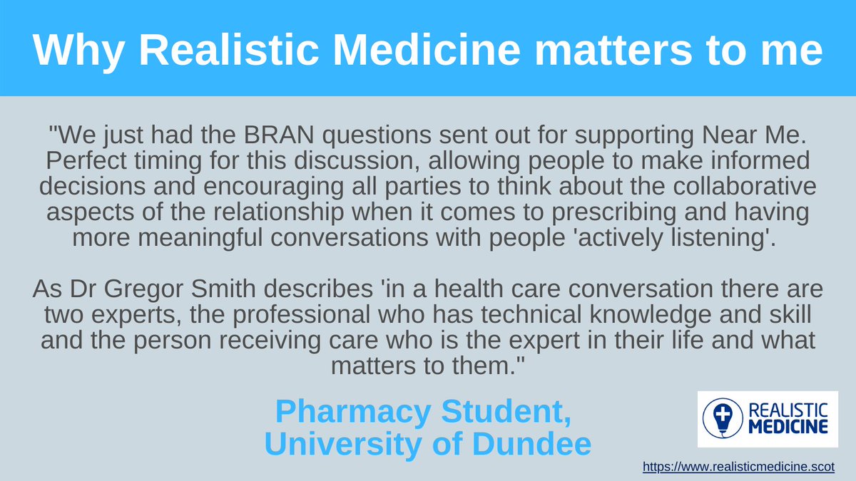 RealisticMed's tweet photo. Educating our future workforce not only on the technical side of providing high quality care but, also on the human aspect of a #personcentred approach. #WhyRMMatters #RealisticMedicine Register here for the CMO's Annual Report launch on 17 March: https://t.co/PMaoif3tDB https://t.co/GbxI8rUpx0