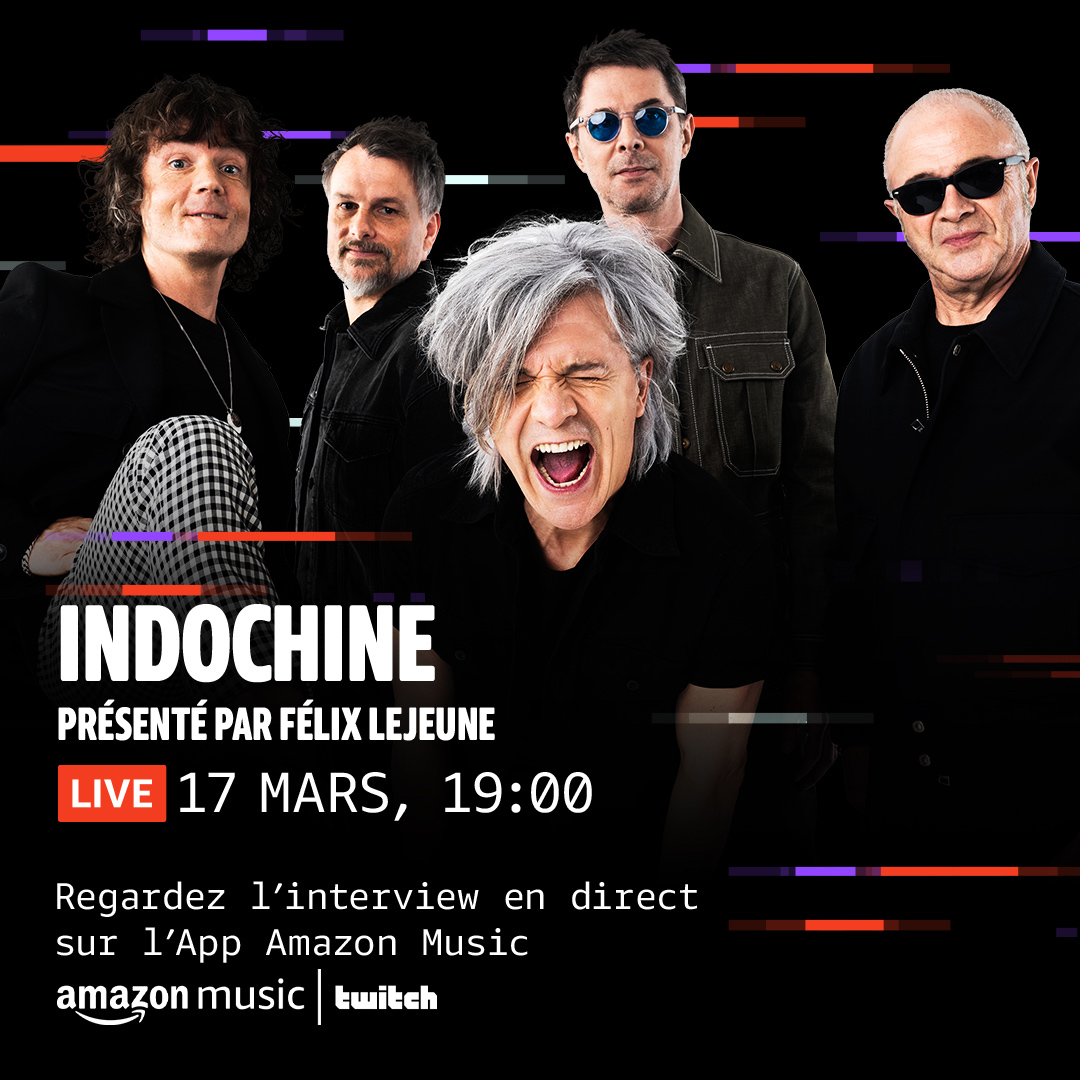 indochinetwitt's tweet photo. #AmazonMusicSessions : suivez en live notre ITW mercredi 19h sur l'App Amazon Music ou sur https://t.co/TJEdhJnCMv ! @amazonmusic @TwitchFR https://t.co/ppywpqrUnv
