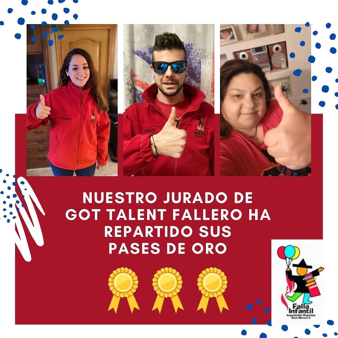 fallasanmarceli's tweet photo. MATINAL INFANTIL GOT TALENT ⭐

Nuestro jurado con gran experiencia en este concurso y conocedores de la materia... Ya ha visionado todos los videos que nos habéis enviado 🤩
@JCF_Valencia 

#a100 #falles21 #fallesvirtuals #fallasvirtuales #falles21enlinea #llargavidaalesfalles https://t.co/5Eac9XEQqC