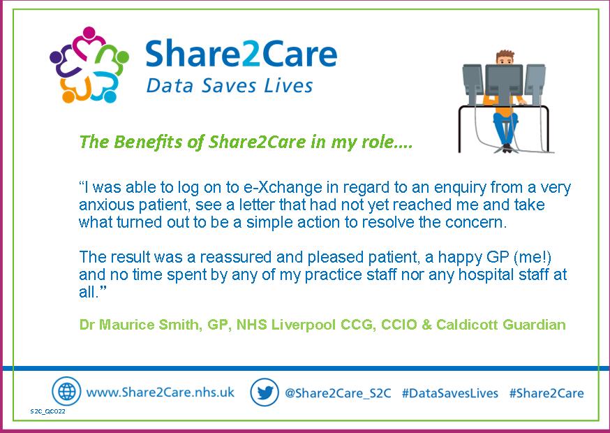 The benefits of Share2Care providing real time data to clinicians across the region #NHS #Share2Care #datasaveslives
