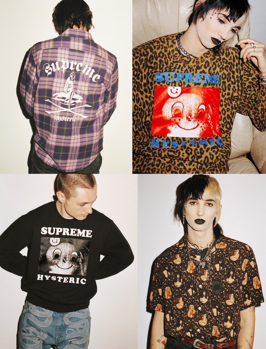 DropsByJay's tweet photo. Supreme/Hysteric Glamour 

Set to release in store and online this coming Thursday, March 18th. 

What’s your favorite piece from this collection? https://t.co/KBjajrAK0y