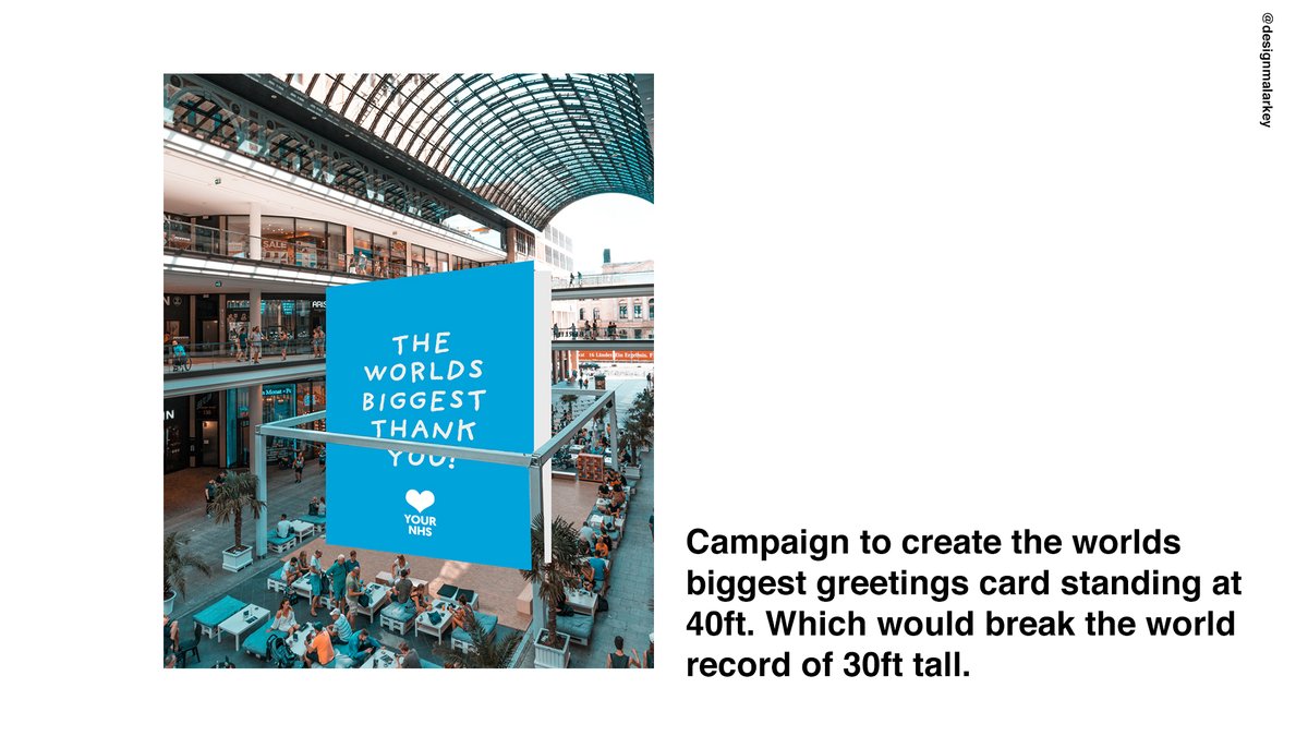 designmalarkey's tweet image. Idea to create the worlds biggest #ThankYouNHS cards to show our gratitude to the NHS staff with @thortful &amp;amp; 
@LoveYourNHS @OneMinuteBriefs