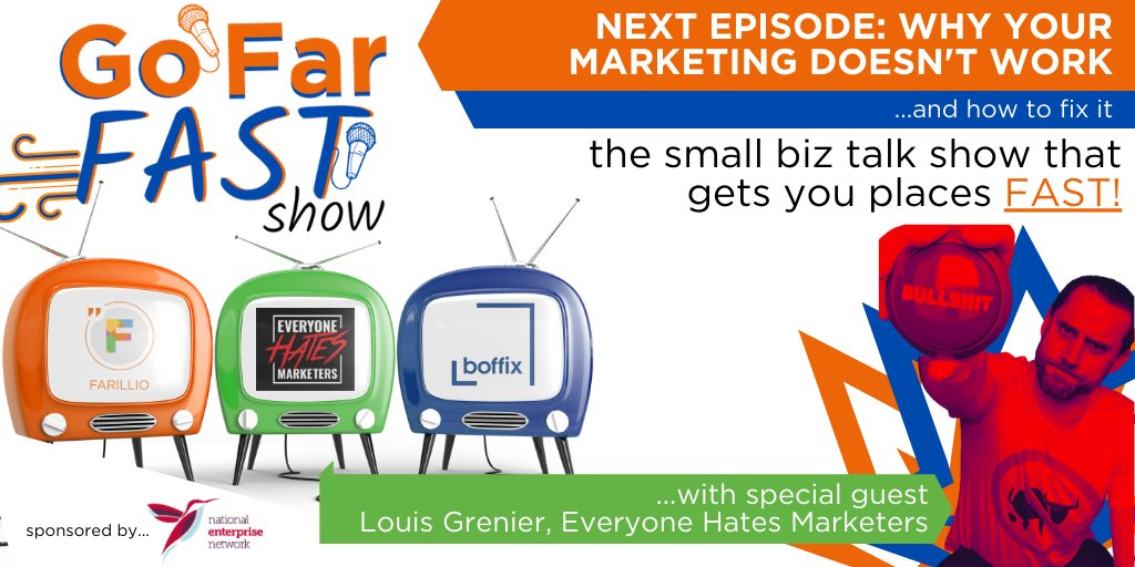 farillio's tweet photo. The next episode of the #GoFarFast show is coming! This time @merlieldc @AaronPatrickQBC will be chatting with @LouisSlices all about #Marketing and how to make it work for you! Don't forget to drop us a DM if you have any questions you'd like to ask...it's not one to miss!π https://t.co/6Pai1kVU7W