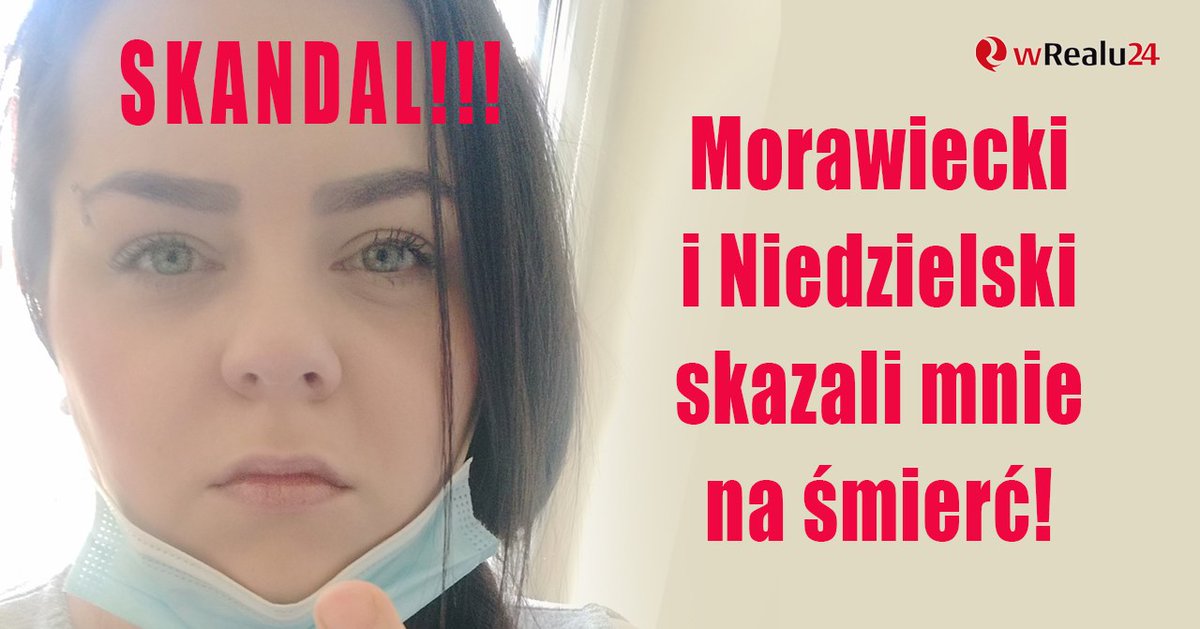 wrealu24_pl's tweet photo. SKANDAL! #Morawiecki i #Niedzielski skazali mnie na #śmierć! Odwołano #zabieg! B. Jaworska @wrealu24_pl @PioSzlachtowicz
LINK DO PROGRAMU: https://t.co/aa89pbO0ax
Zapraszamy również na nasz profil #FACEBOOK oraz naszą stronę https://t.co/ckP6xA1HA7, na których nadajemy na żywo https://t.co/GysmuqTTpE