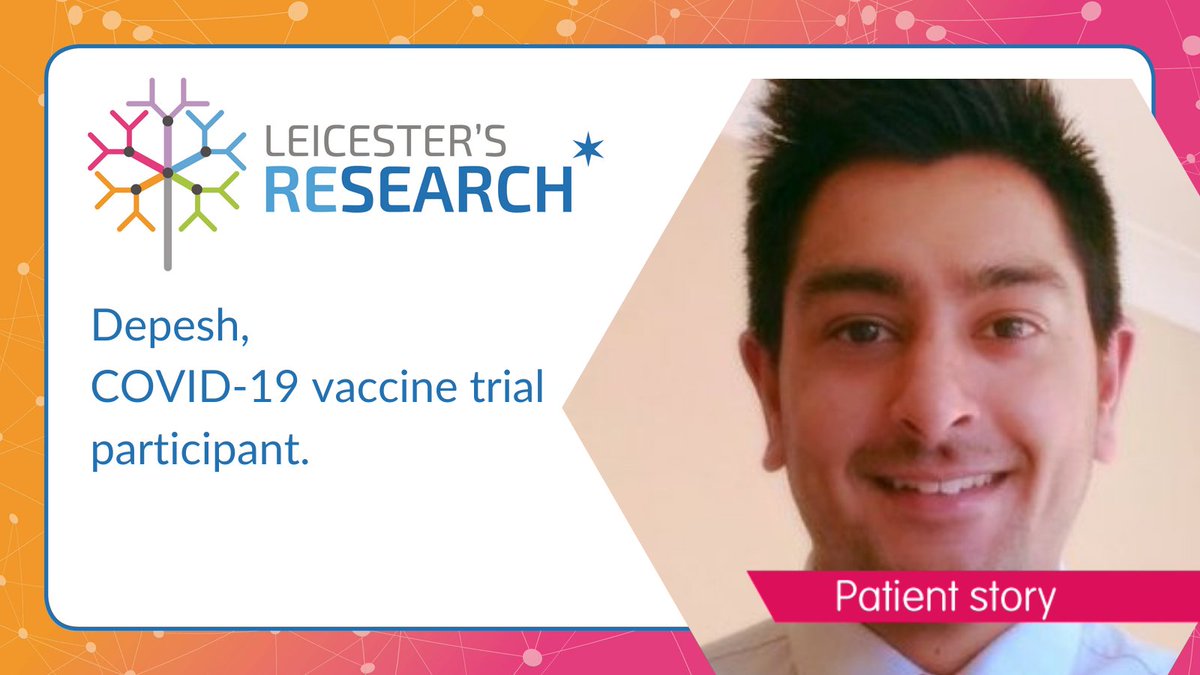Depesh joined the @PRCLeicester #COVID19 #vaccine trial. “When the opportunity to be part of a novel study and make a difference to the crazy world we are currently living in, I couldn’t refuse to be part of the trial.” 
Find out more: bit.ly/3ewe3v3
#ResearchVsCovid