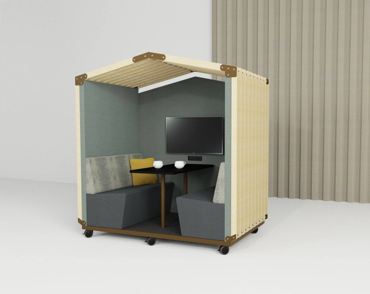 The modern #workspace needs to be able to evolve and adapt as spaces change. 
The option of castors on our new 'Bodyn' Booth makes for even greater levels of #flexibility, as the whole unit can be relocated within an open-plan layout quickly and easily.