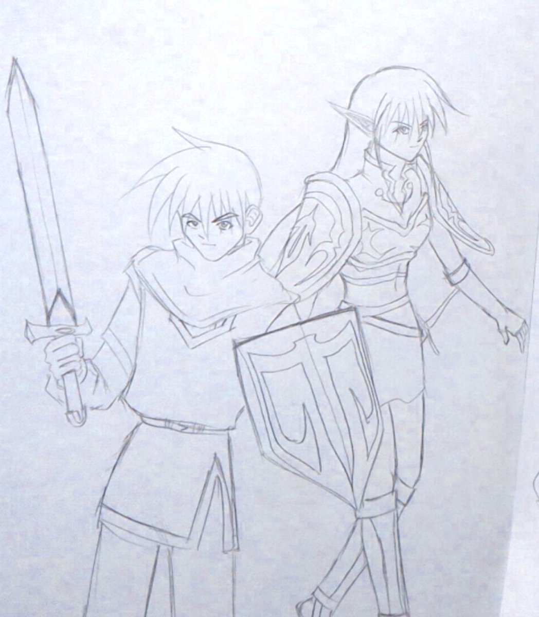 國中還是國小的時候畫的XD
I drew it when I was in middle school,maybe? 