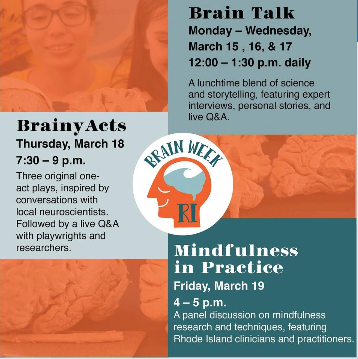 SKWellnessRI's tweet image. It&apos;s International Brain Week! Have you registered yet? Check out brainweekri.org for info. Thanks @BrainWeekRI .
#brainweekri