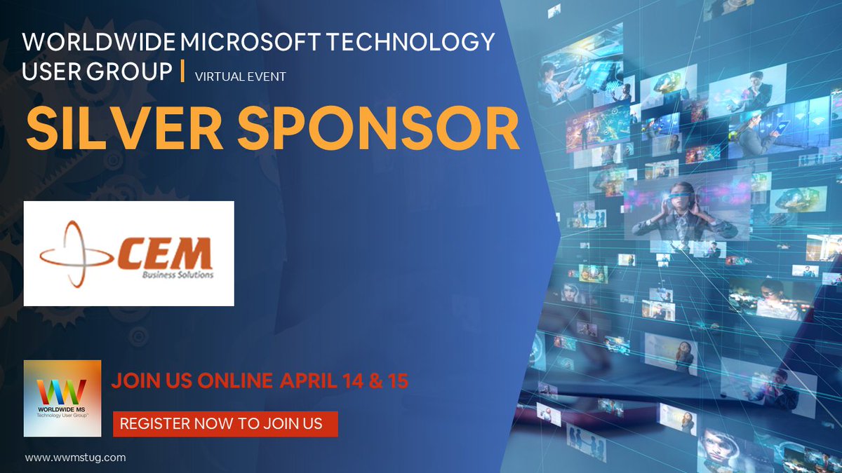 Shout out to our Silver sponsor <a href="/CEM_BusinessSol/">CEM Business Solutions</a>, the Engineering, Procurement, and Construction (EPC) experts, for joining the #WWMSTUG event April 14-15. Sign up for the WWMSTUG event TODAY! buff.ly/3qx6JBI 
#MSDyn365