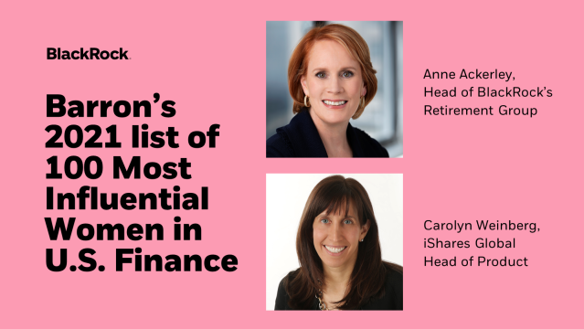 Graciela_B's tweet photo. Truly inspired by my colleagues Anne Ackerley and Carolyn Weinberg, who have both been named to Barron’s 2021 list of Most Influential Women in U.S. Finance. #WomensHistoryMonth #OneBlackRock https://t.co/zfV2HH2lA3 https://t.co/IV7w6CsTh9