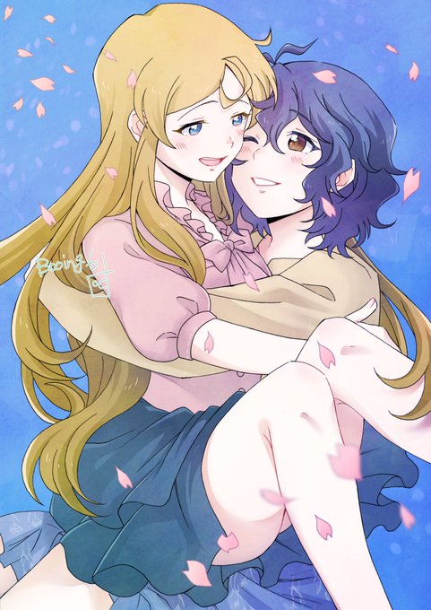 桜よりもお互いしか目に入らない風可憐。
#風可憐 
#ミリオンライブ 