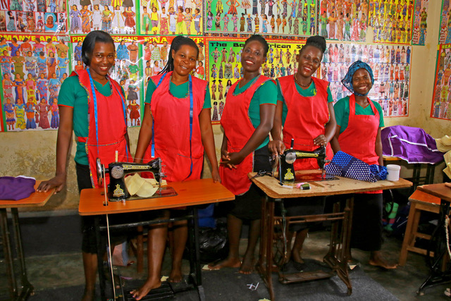 WOMATRUST's tweet photo. The trainees sponsored by @womatrust are nearing the end of their course in tailoring &amp; design at the Namasuba College of Commerce in Kampala. We wish them well today as they are sitting their Directorate of Industrial Training exams which they need to pass in order to graduate. https://t.co/OXr3n5xOKC