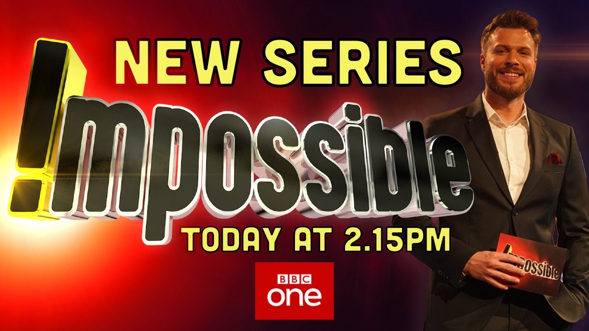 WE'RE BACK! TODAY AT 2.15PM ON BBC ONE! 

#Impossible #BBCOne #RickEdwards #MightyProductions #Quiz