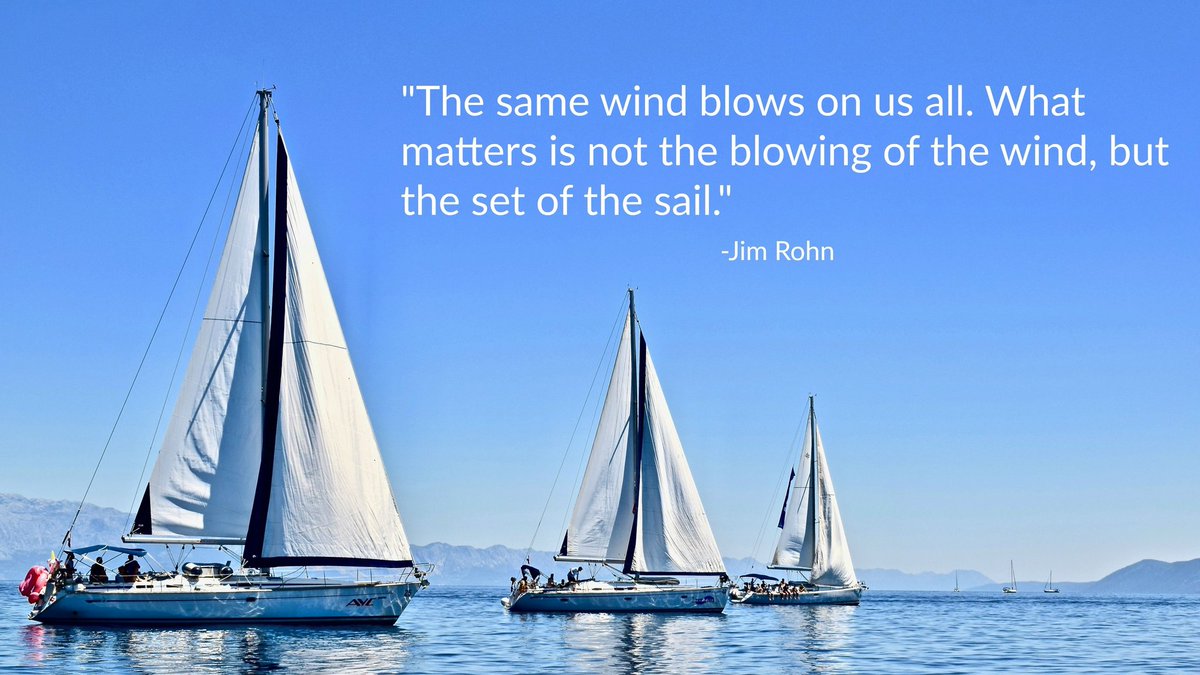 "Leadership Moment"
Don't allow the world to determine the DESTINATION of your life. You have to make a decision &amp; work diligently toward your desired outcome. It's not the blowing of the wind that should determine you DESTINATION; its the setting of the sail.
#LeadershipMoment