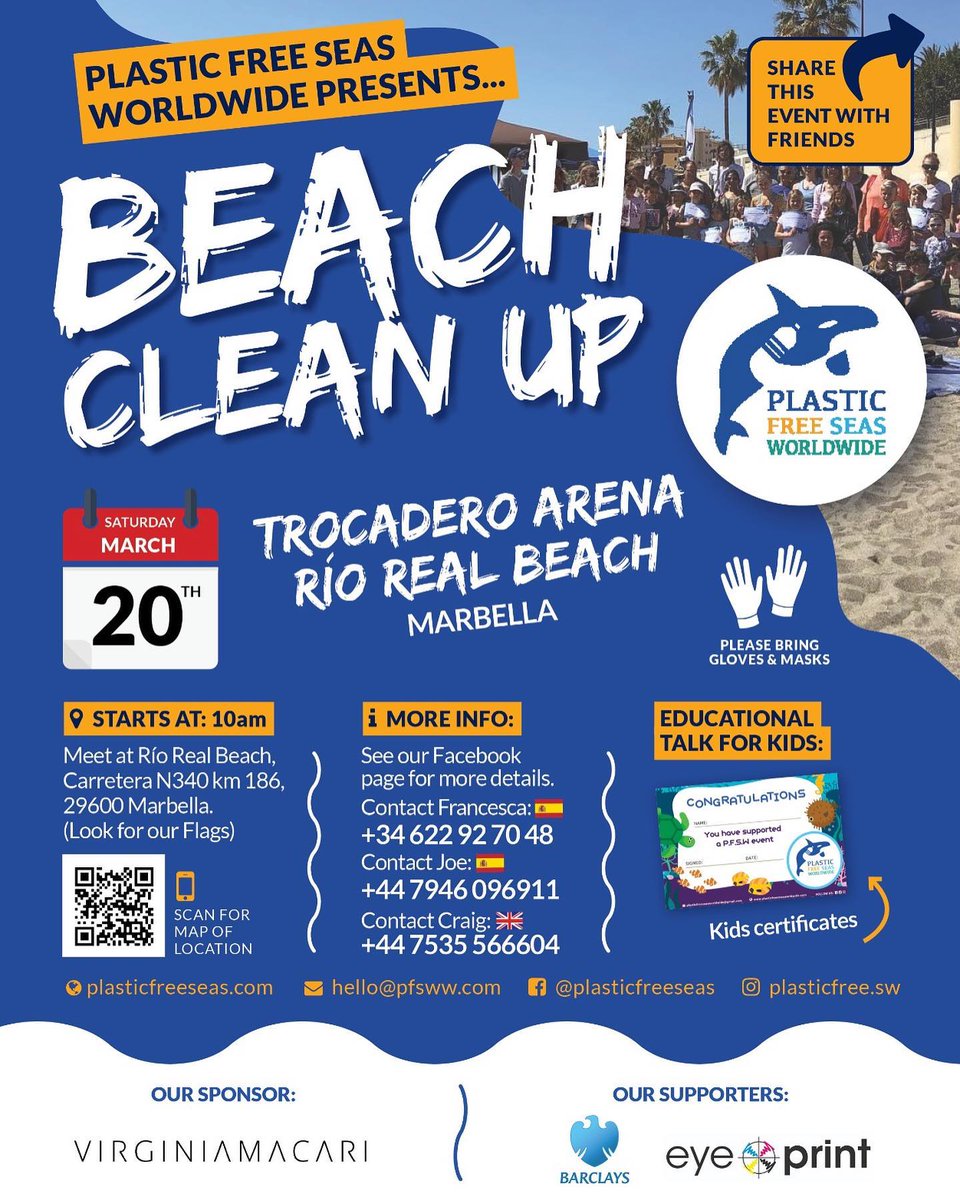 SwansMarbella's tweet photo. Many from the Swans community attend these regular monthly events, to do their bit to keep our beaches beautiful. Next one is this Saturday! https://t.co/HuQN3K9WRn