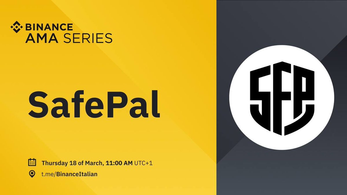 SafePal's tweet photo. Please join us for the upcoming @binance Italy 🇮🇹 x @safepal AMA on March 18 2021 11AM UTC+1

1 Lucky Winner will be selected to win a @safepal S1 Hardware Wallet within the Q&amp;A Session🥳

▶️Join Telegram Channel 🇮🇹
https://t.co/0b6jV8GQ0v https://t.co/0j0vSNQaep