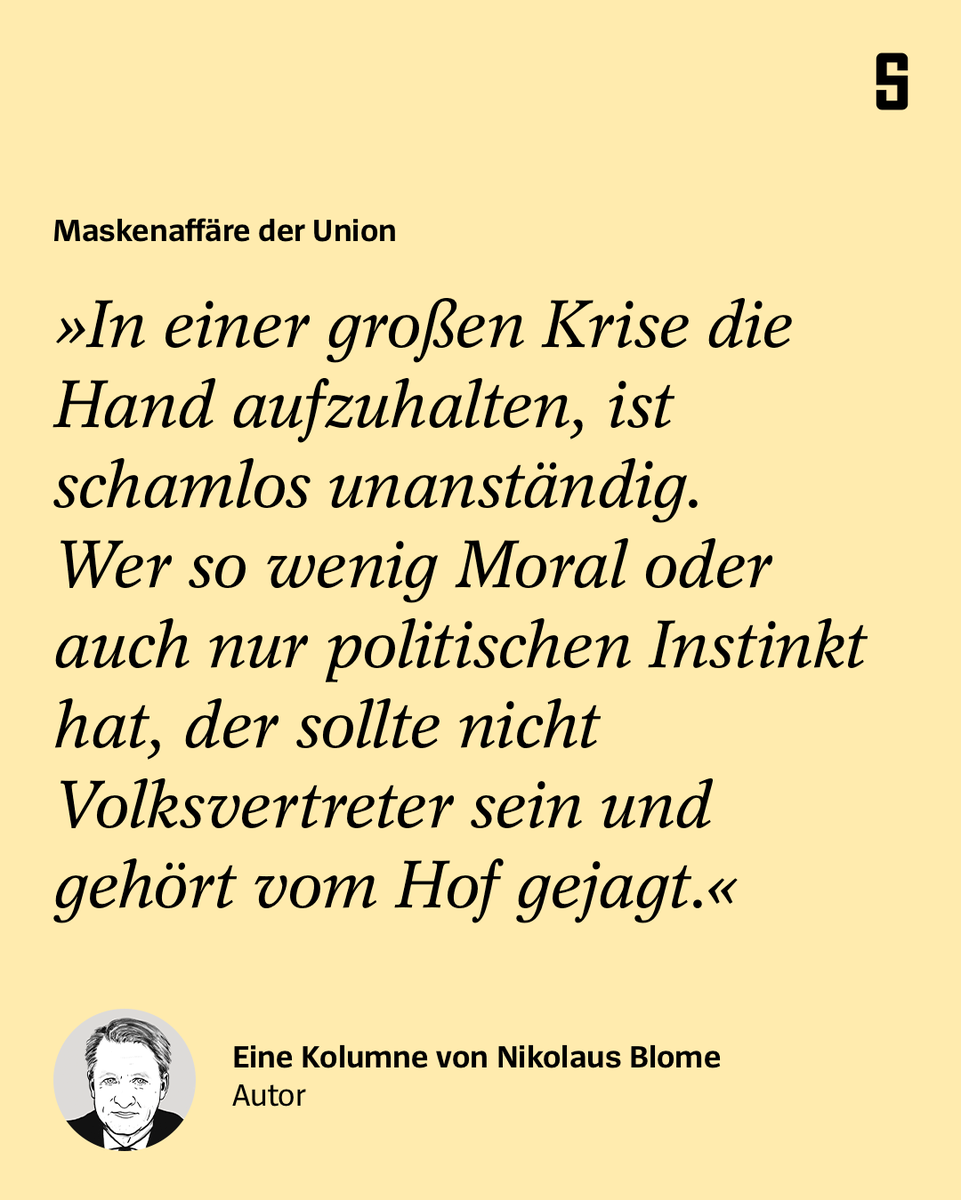 »Politiker und Parteien haften so pauschal wie keine andere Gruppe für einzelne Übeltäter in ihren Reihen. Das ist nicht gesund«, schreibt <a href="/NikolausBlome/">Nikolaus Blome</a> in seiner Kolumne. spiegel.de/politik/deutsc…