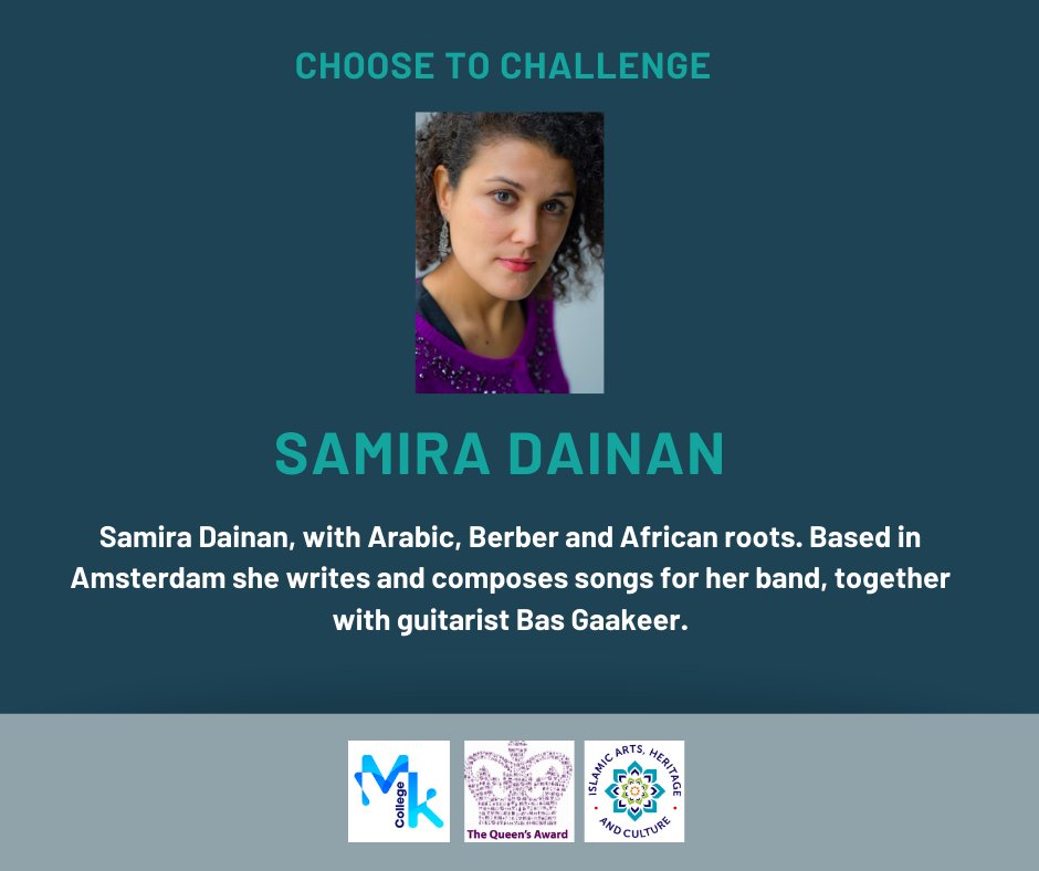 And finally <a href="/SamiraDainan/">Samira's Blues</a>, who will be joining us Live from Amsterdam, bringing celebratory tunes, from Morocco to the UK, sharing warm melodies in true African tradition.

#IWD #ChooseToChallenge