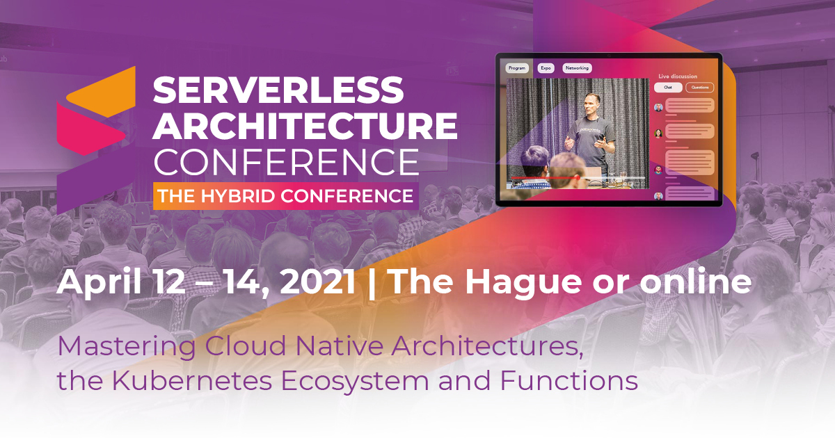 JAXenter's tweet image. Serverless Architecture Conference 2021 Online Edition: Programmvorschau & 2-für-1-Tickets bit.ly/30ID0ey #serverless #sla2021 #serverlesscon