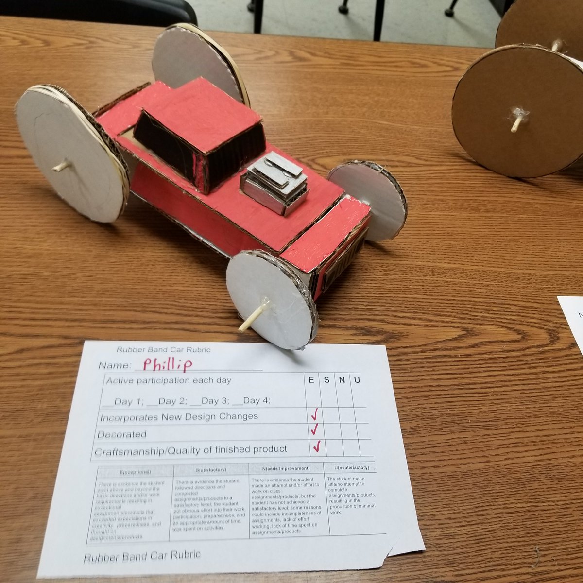 markeatoninky's tweet photo. Custom rubber band cars made by North Oldham Middle students in Design and Modelling class. https://t.co/hW25alDrLI