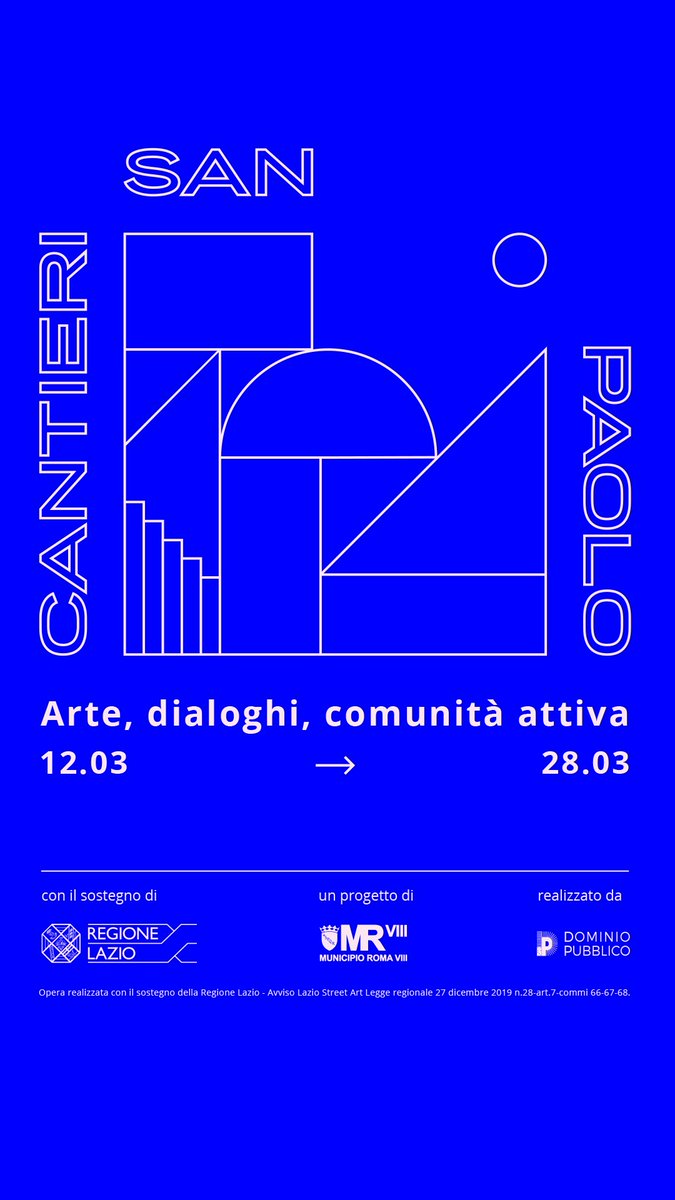 Siamo a #SanPaolo (con guanti e mascherine) e per un nuovo progetto di #streetart! In cantiere nuovi percorsi urbani per stimolare possibili socialità attraverso l’arte, i laboratori e lo sport in un territorio marginale che richiede una nuova attenzione dalla collettività.