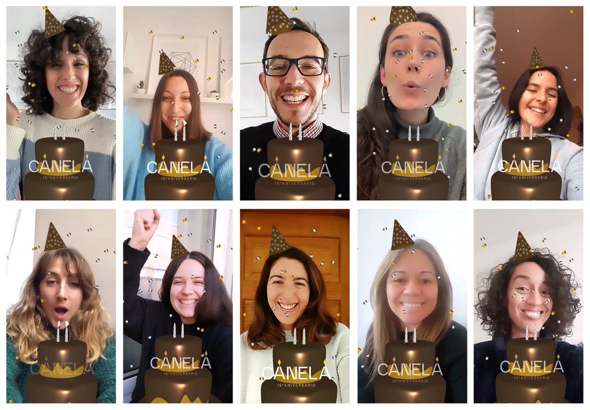 canelaagency's tweet photo. ¡Ni siquiera una pandemia nos puede quitar las ganas de celebrar!🥳Cumplimos 15 años y queremos celebrarlo contigo 🎂 Haz clic en el siguiente enlace y usa nuestro filtro de Instagram para soplar las velas con nosotros. ¿Te apuntas? 😍 #CanelaCelebrates15

https://t.co/Ei5eyujWUl https://t.co/36tAXKq0rt