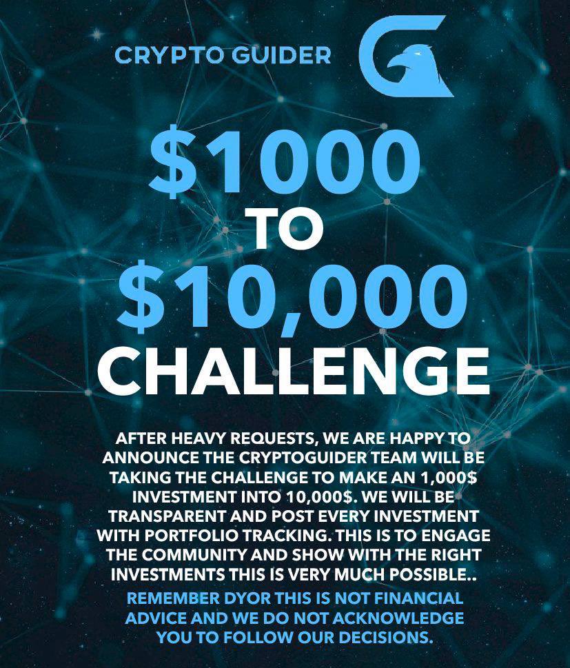 1000 retweets and let’s get this challenge started 📈📈📈 (Don’t like to be tested)😋