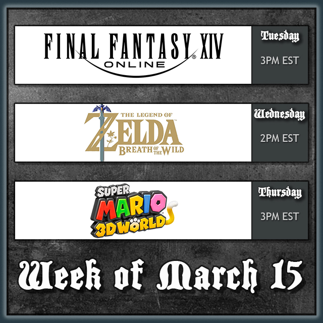 ser_enigma's tweet photo. https://t.co/ruBC1DCH4f On-deck for this week's streams are #FFXIV, working on 100%-ing #BreathOfTheWild shrines on Master Mode, and completing #SuperMario3DWorld. Hope to see you there! <3 #SmallStreamersConnect #SupportSmallStreamers #SmallStreamerCommuntiy #TwithcStreamer https://t.co/mvdHnFMYDs