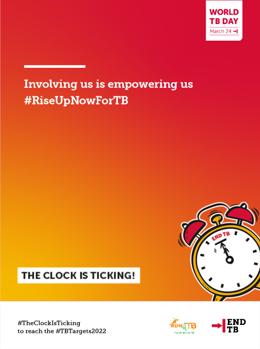 Communities must be put at the center of the TB response even as we battle #COVID-19 
#EndTB #RiseUpNowForTB #TheClockIsTicking 
<a href="/Run4TB/">Run4TB</a> <a href="/WHO/">World Health Organization (WHO)</a> <a href="/GFAN_Africa/">Global Fund Advocates Network (GFAN) Africa</a> <a href="/StopTB/">Stop TB Partnership</a> <a href="/CSOs4UHC/">CSEM (UHC2030 Civil Society Engagement Mechanism)</a>
@WACI_Tweets <a href="/UnionConference/">The Union Conference</a> <a href="/RIRFHUD/">Rirfhud</a> <a href="/DHDCNigeria/">Debriche Health Development Centre</a> <a href="/viorelsoltan/">Viorel Soltan</a> <a href="/MalarJames/">James Malar</a> @steele_ricarda