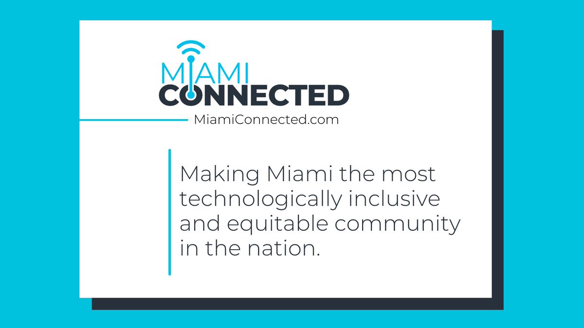 MiamiFoundation's tweet image. #MiamiConnected, a new collaborative we’re launching with @AchieveMiami & other partners to bridge the digital divide in Miami, is launching today. Follow @MiamiConnected & join us at 11:30AM TODAY for our live streamed launch event, happening HERE: bit.ly/MiamiConnected…